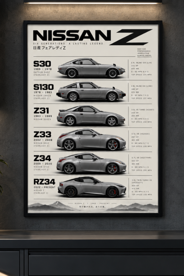 Nissan Z Generations Poster
