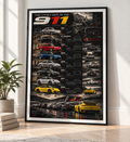 Porsche 911 Generations Poster
