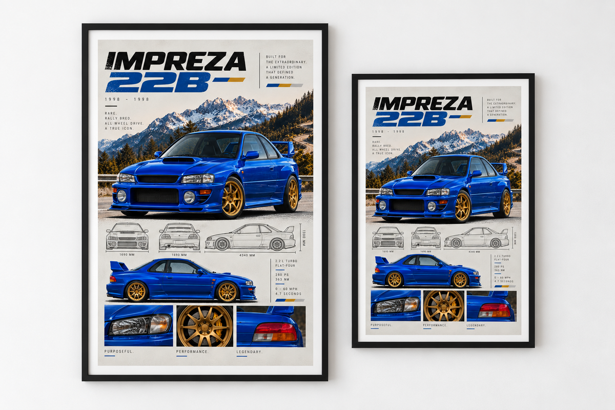 Subaru Impreza 22B Poster