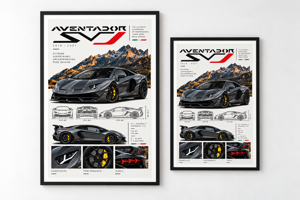 Lamborghini Aventador SVJ Poster