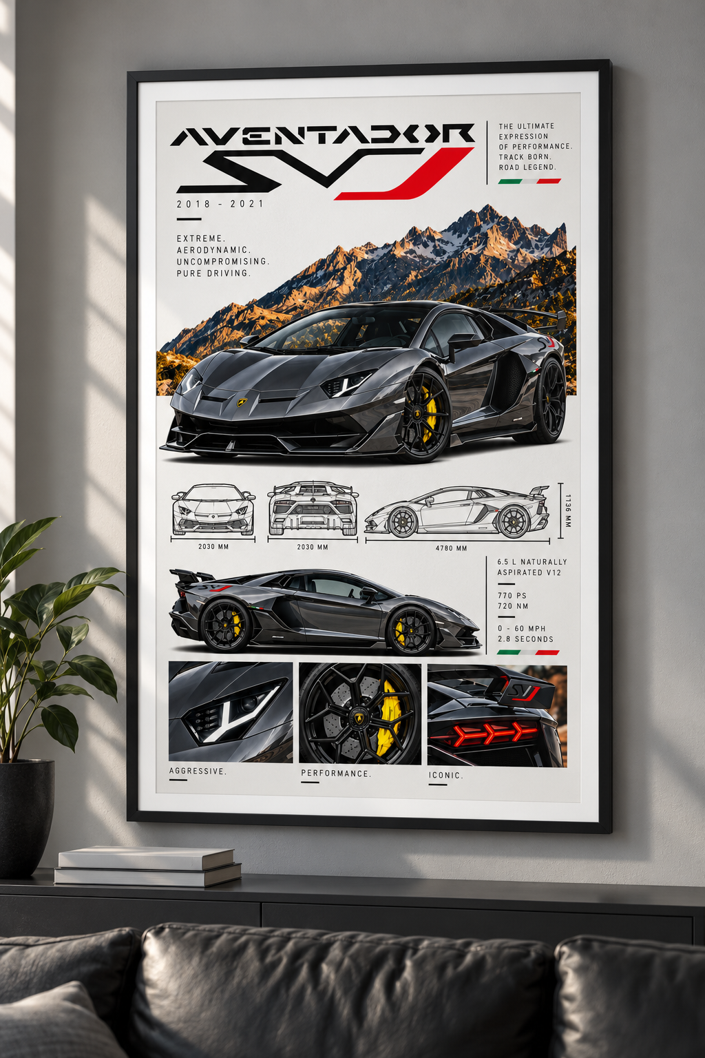 Lamborghini Aventador SVJ Poster
