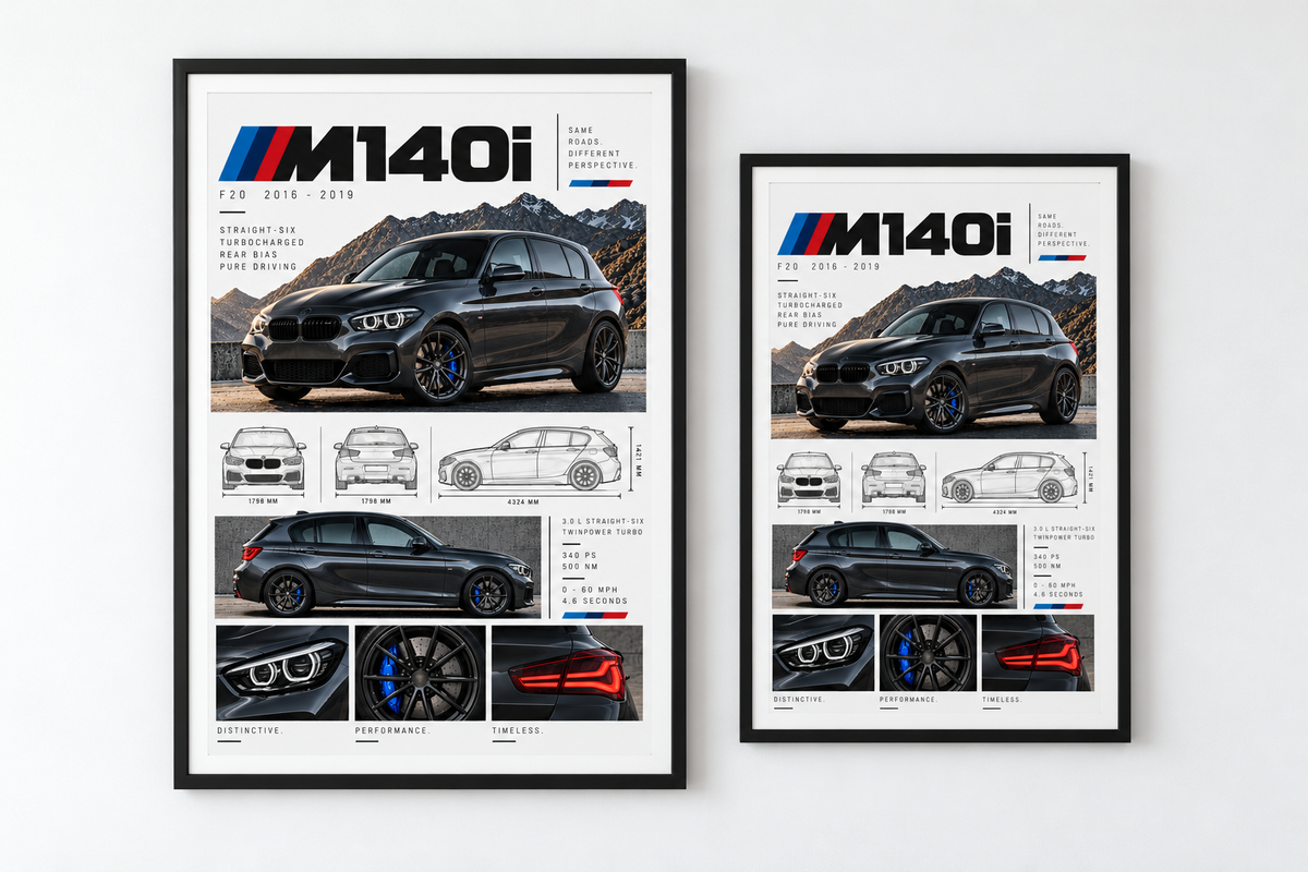 BMW M140i Poster