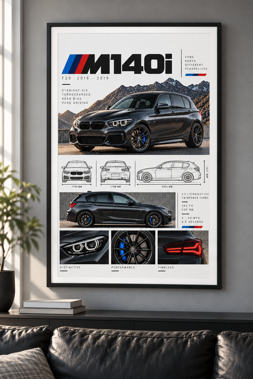 BMW M140i Poster